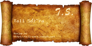 Tell Sára névjegykártya