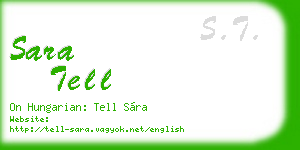 sara tell business card